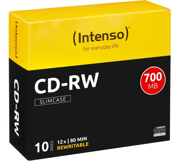 INTENSO CD-RW Slim 80MIN/700MB 2801622 12x 10 Pcs