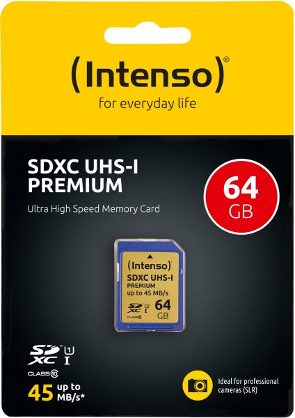 INTENSO SDXC Card PREMIUM 64GB 3421490 UHS-I