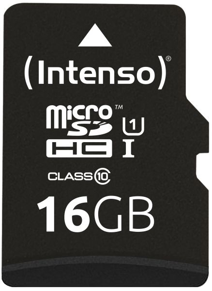 INTENSO Micro SDHC Card PREMIUM 16GB 3423470 with adapter, UHS-I