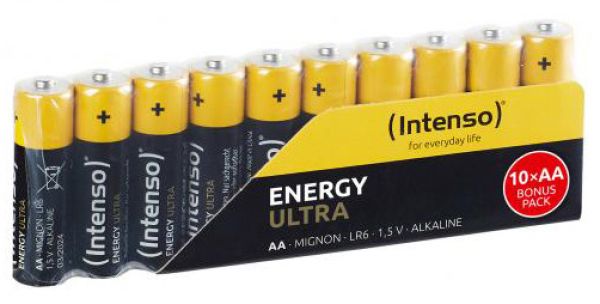 Intenso energy ultra aa lr06 7501920 alkaline 10pcs shrinked pack - Intenso-7501920-4034303027170