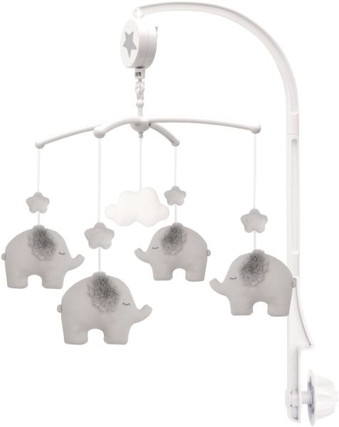 JABADABADO Musik Mobile Elefant Elefant N0094 grau 36x30x8cm