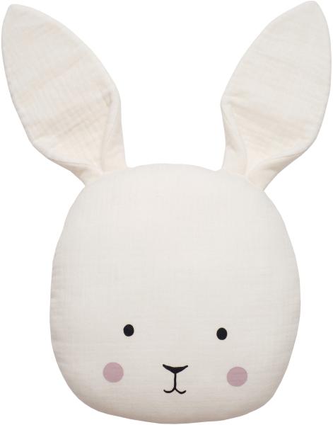 JABADABADO Kissen Hase N0146 weiss 25x45cm