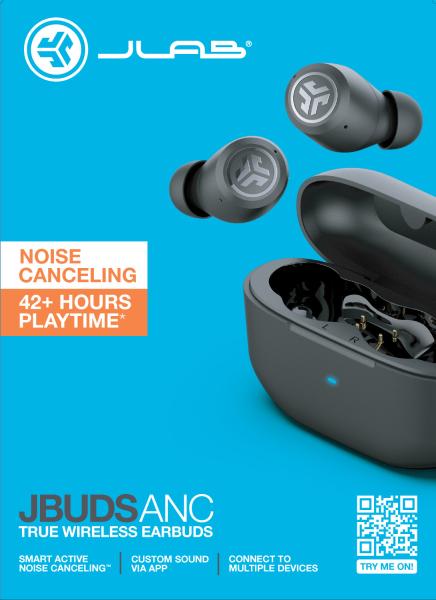 JLAB JBdus ANC Earbuds IEUEBJBANCRBLK82 True Wireless, Black