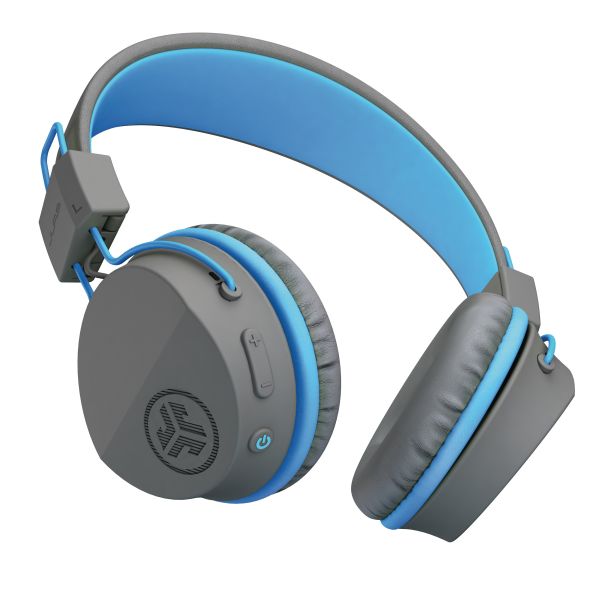 JLAB JBuddies Studio Kids On-Ear IEUHBSTUDIORGRYBLU4 Wireless, Grey/Blue