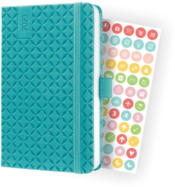 JOLIE Wochenkalender A6 2024 J4102 aqua green,2S/1W,d/gb/f/nl