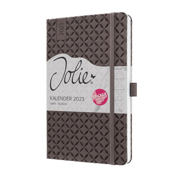 JOLIE Wochenkalender A5 2024 J4123 coffee brown, 2S/1W,d/gb/f/nl