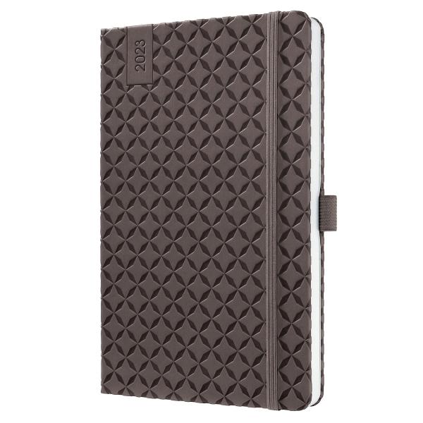 JOLIE Wochenkalender A5 2024 J4123 coffee brown, 2S/1W,d/gb/f/nl