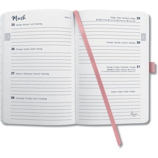 JOLIE Agenda Soft Rose ML 2024 J4404 1W/2S, hellrosa A6