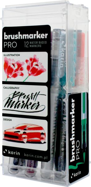 KARIN Brush Marker PRO 27C Basic colours 12 Stück