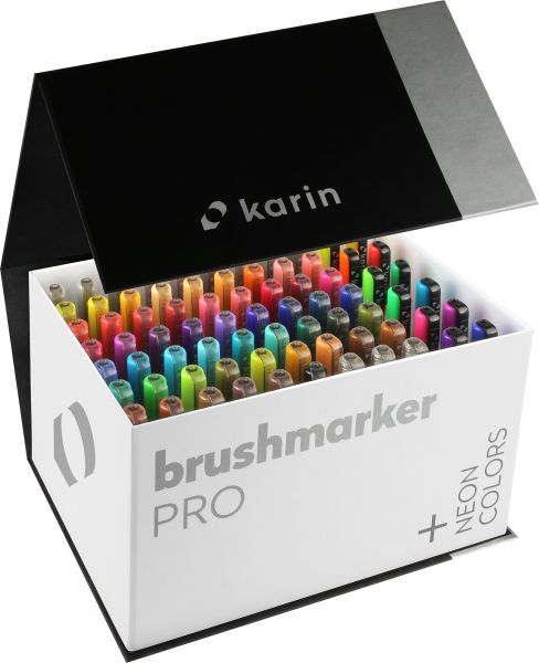 KARIN Brush Marker PRO 27C13 Mega Box 72 Farben