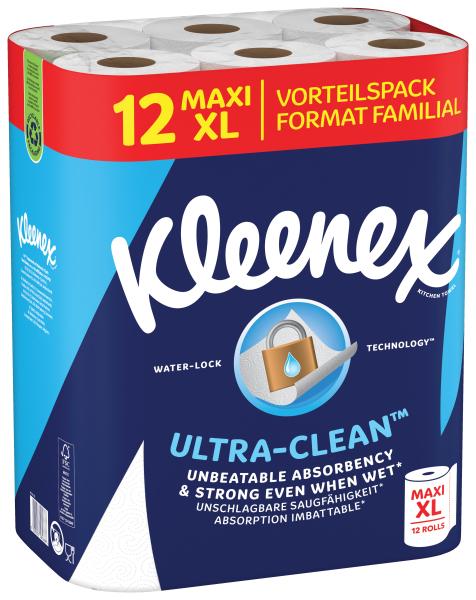 Kleenex haushaltspapier ultra clean 5815001 2-lagig 12 xl rollen - Kleenex-5815001-5029053581668