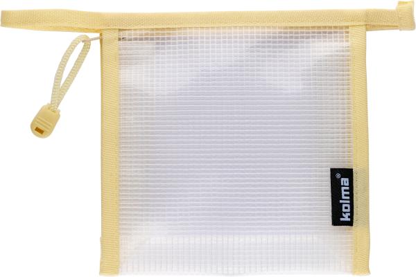 KOLMA Reissverschlusstasche 15x15cm 08.189.15 Mesh Bag crème