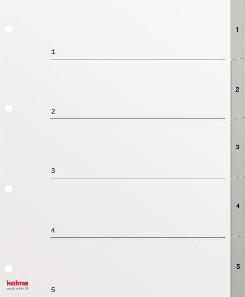 KOLMA Register PVC XL A4 19.405.03 1-5