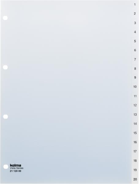 KOLMA Register transparent A4 21.120.00 1-20