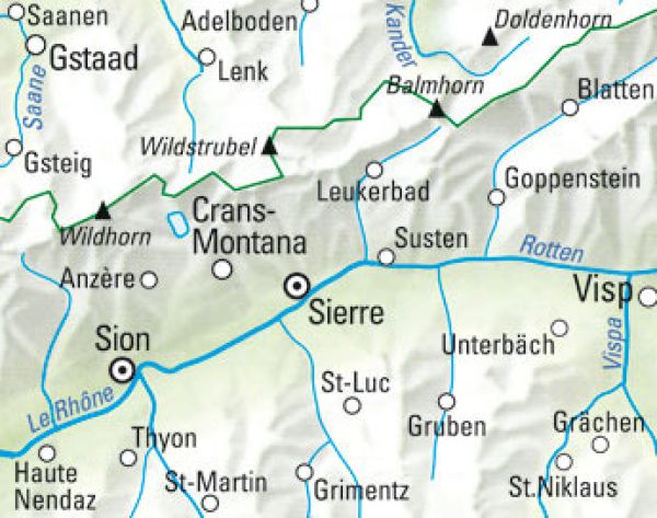 KÜMMERLY+FREY Wanderkarte 325900223 Crans-Montana 1:60'000