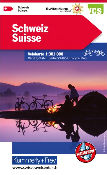 KÜMMERLY+FREY Velokarte 325902400 Velokarte Schweiz 1:301'000