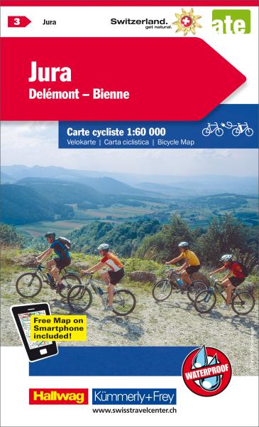 KÜMMERLY+FREY Velokarte 325902403 Jura-Delsberg-Biel 1:60'000