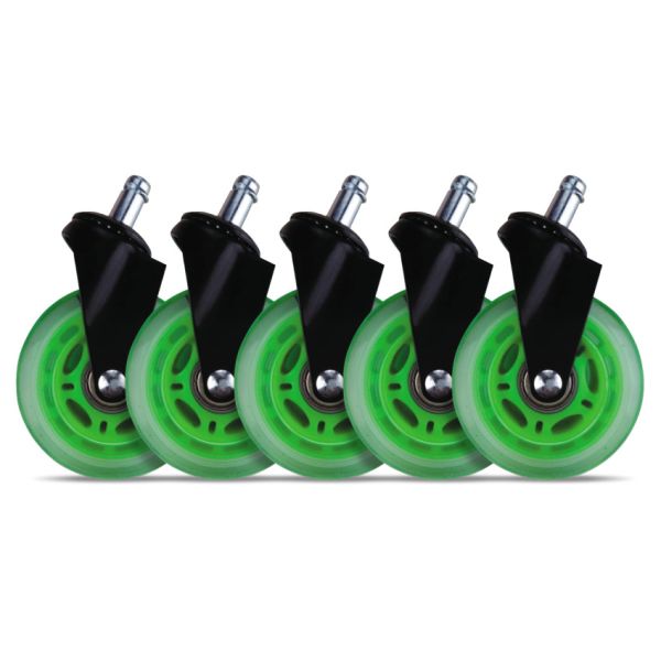 L33T Rubber wheels green, 5-pack 160531 for L33T chairs