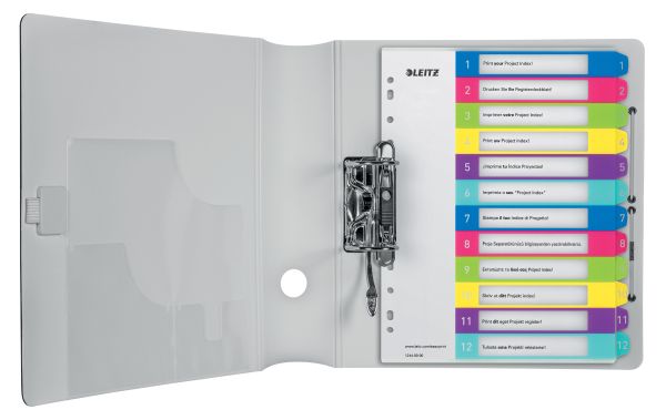 LEITZ Register WOW PP A4 Maxi 12440000 12-teilig, 1-12, bedruckbar