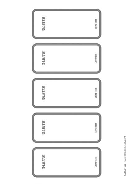 LEITZ Rückenschild Ordner 46x111mm 16920085 selbstklebend 50 Stück