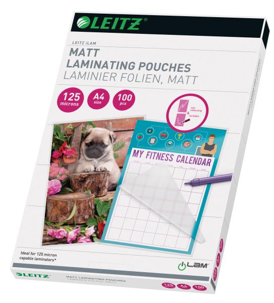 LEITZ Laminiertasche A4 16926 matt, 125my 100 Stk