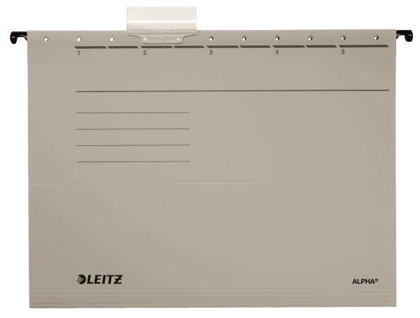 LEITZ Hängemappe Alpha A4 19853085 grau 5 Stück