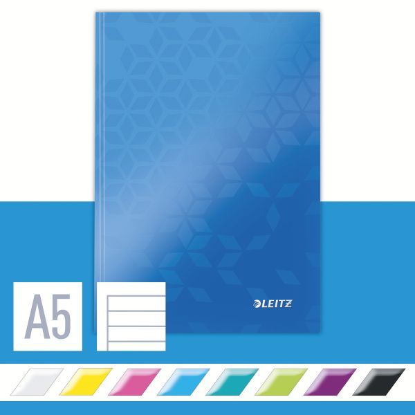 LEITZ Notizbuch WOW A5 46271036 liniert, 90g blau