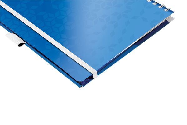 LEITZ Spiralbuch WOW PP A4 46450036 blau 80 Blatt