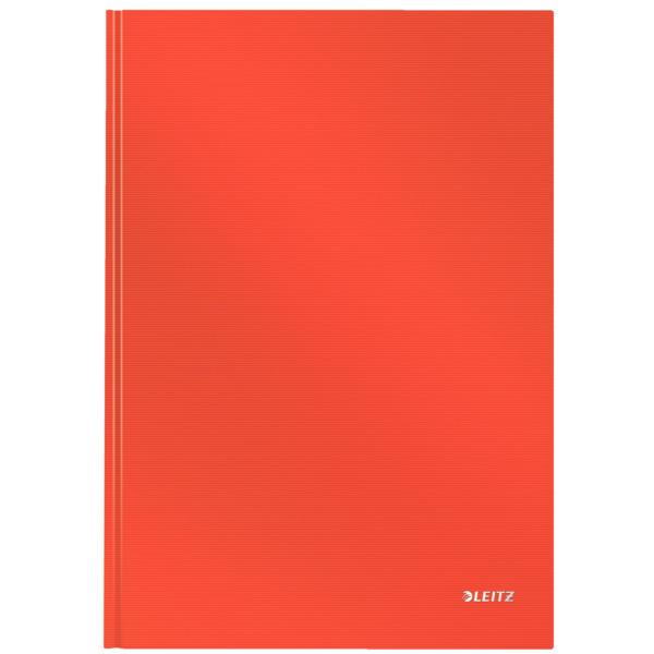 LEITZ Notizbuch Solid, Hardcover A4 46650020 liniert hellrot