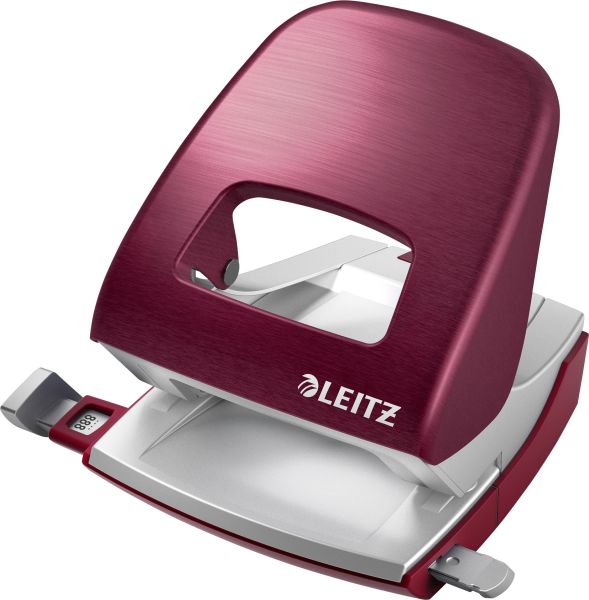 LEITZ Bürolocher NewNeXXt Metall 50060028 granat rot 30 Blatt