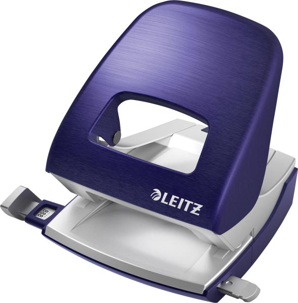 LEITZ Bürolocher NewNeXXt Metall 50060069 titan blau 30 Blatt