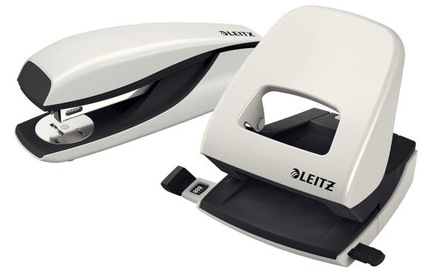 LEITZ Locher/Hefter WOW 5095-12-01 weiss, Bundle