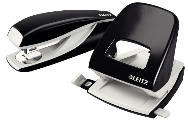 LEITZ Locher/Hefter WOW 5095-12-95 schwarz, Bundle