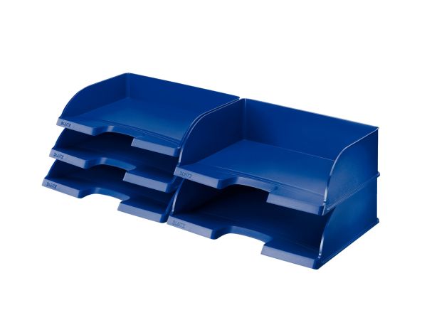 LEITZ Briefkorb Jumbo Plus quer 52190035 blau