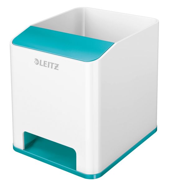 LEITZ Sound Stifteköcher WOW 5363-10-51 weiss/eisblau