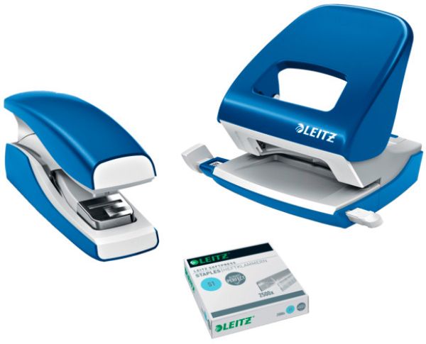 LEITZ Heftapparat NewNeXXt 5603-00-35 SoftPress, blau für 30 Blatt