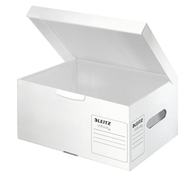 LEITZ Archiv-Box Infinity 61050000 weiss,mit Deckel 355x255x190mm