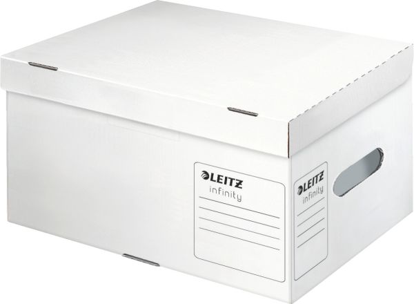 LEITZ Archiv-Box Infinity 61050000 weiss,mit Deckel 355x255x190mm