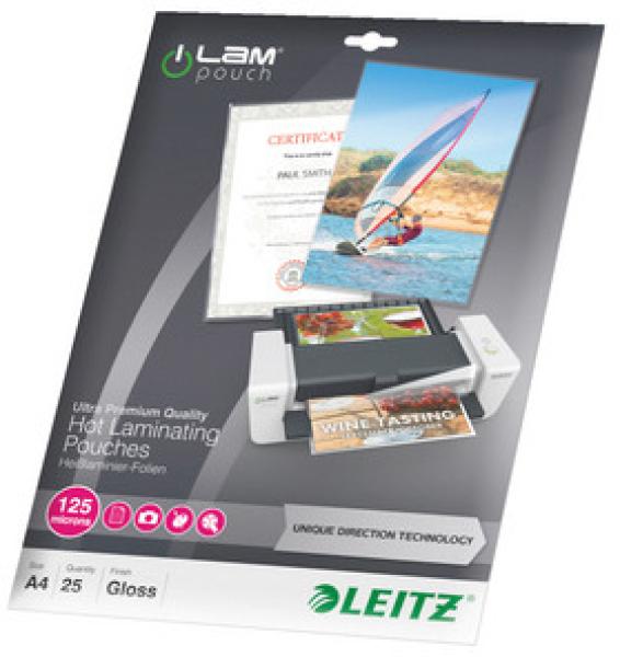 LEITZ Laminiertasche A4 74820000 glanz, 125my 25 Stk