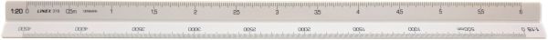 LINEX Dreikantmassstab 30cm 100413048 weiss/farbig