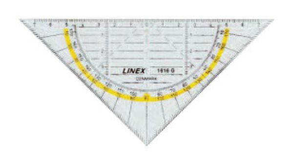 LINEX Geometriedreieck 14cm 100414085 transparent