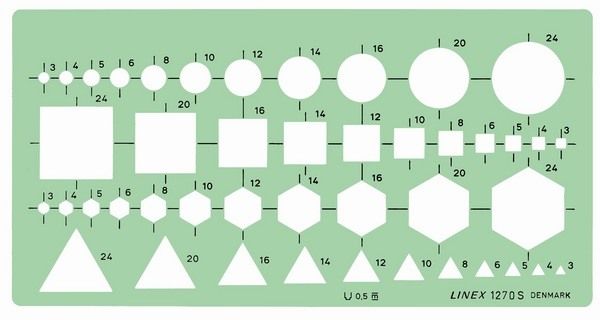 LINEX Kombinationsschablone 100414320 geometrische Grundfiguren