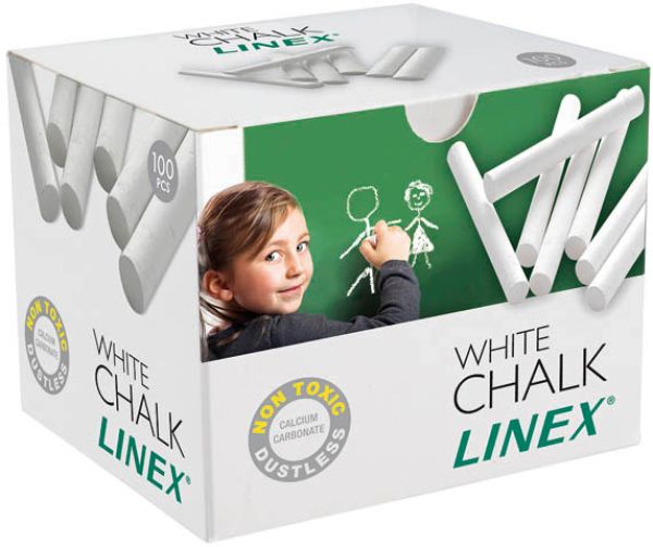 LINEX Tafelkreiden 474000L weiss 100 Stück