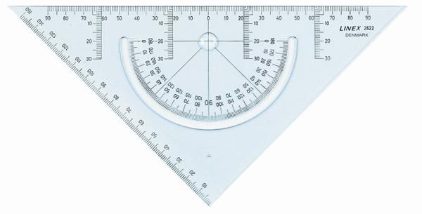 LINEX Geo-Kombi-Dreieck 15cm / 18cm 76400L transparent