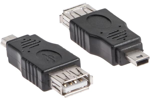 LINK2GO Adapter USB A AD6512BB Mini USB B, female/male