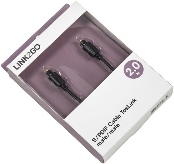 LINK2GO S/PDIF-Cable, Toslink SP1013KBB male/male, 2.0m