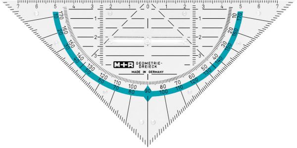 M+R Geodreieck 16cm 723170300 glasklar, bruchfest