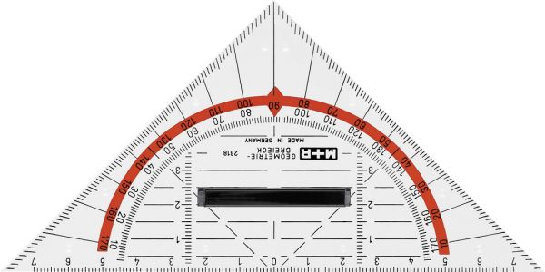 M+R Geometriedreieck 14cm 723180100 abnehmb.Griff Acryl