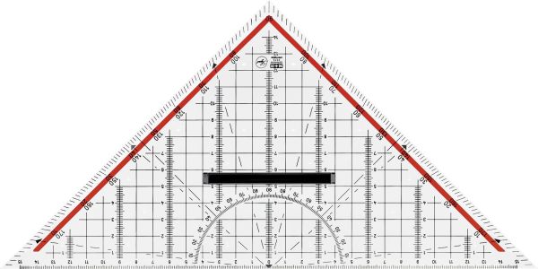 M+R Geometriedreieck 30cm 723320100 abnehmbarer Griff Acryl