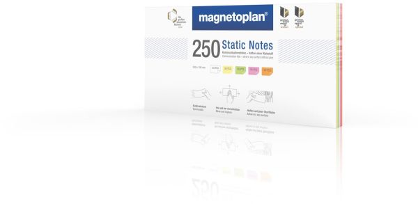 MAGNETOPLAN Static Notes 200x100mm 11250210 ass. 250 Stück